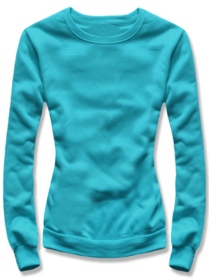 Lazurowa casualowa damska bluza