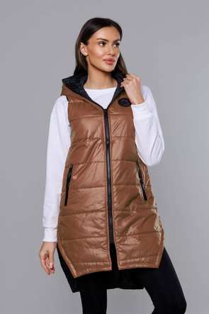 Karmelowy genialny bezrękawnik kamizelka