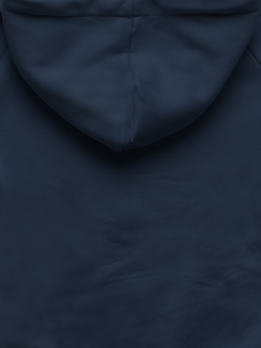 Granatowa czaderska damska asymetryczna bluza płaszczyk z kapturem