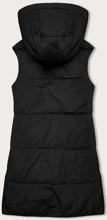 Czarny fantastyczny pikowany bezrękawnik