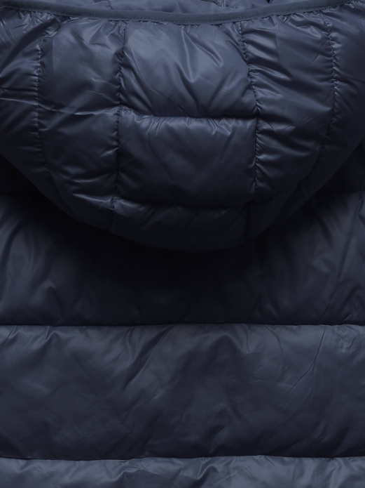 Granatowa zimowa damska kurtka z kapturem