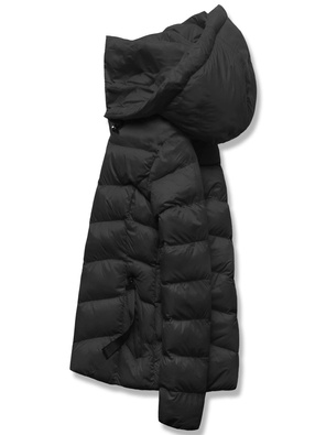 Czarna pikowana lekka damska kurtka stójka