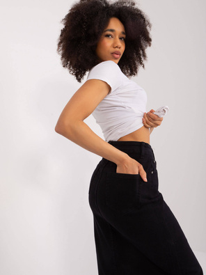 Czarna długa jeansowa maxi spódnica 