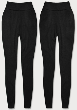 Czarne wyszczuplające legginsy fit basic