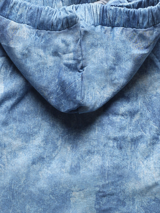 Jasnoniebieska damska bluza z asymetrycznym suwakiem