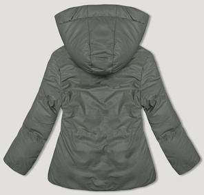 Zielona zimowa kurteczka z kapturem