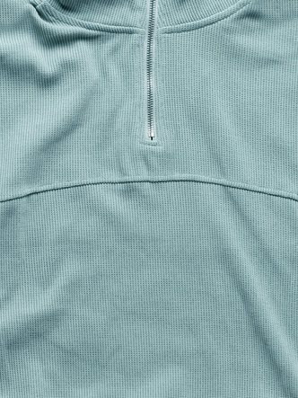 Miętowy dres komplet w prążek fason ze stójką