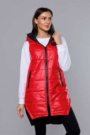 Czerwony genialny bezrękawnik kamizelka