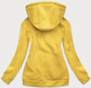 Jasnożółta zapinana damska bluza z kapturem