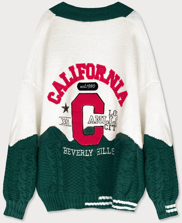 ROZPINANY KARDIGAN CALIFORNIA ZIELONY (1122#)