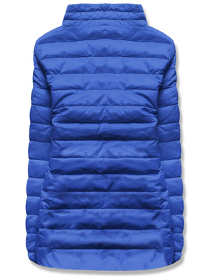 Ciemnoniebieska lekka pikowana kurtka przejściowa ze stójką