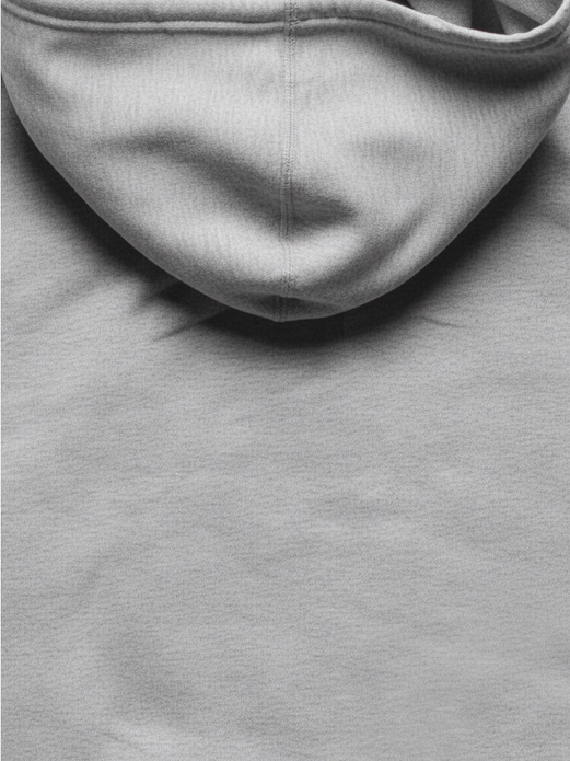 Szary damska rozpinana bluza z kapturem basic