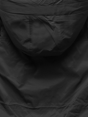 Czarna kapitalna damska kurtka przejściowa z podwijanymi rękawami