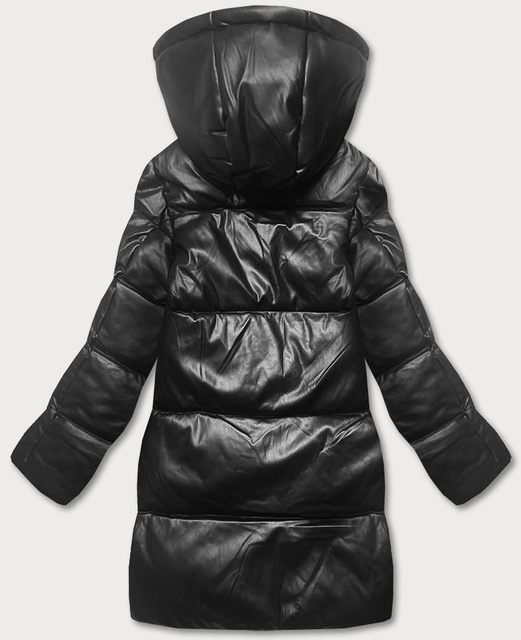 Czarno zielona dwukolorowa kurtka zimowa z kapturem