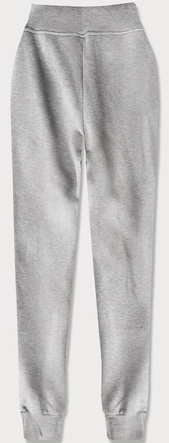 Szare damskie dresowe spodnie casualowe z kieszeniami i ściągaczem