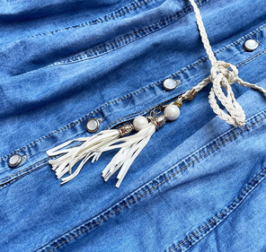 CIENKA KOSZULA JEANSOWA DAMSKA NIEBIESKA (GD1041)