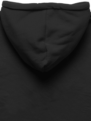 Czarna bluza sukienka long z kapturem