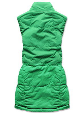 Zielony dwustronny bezrękawnik kamizelka krata