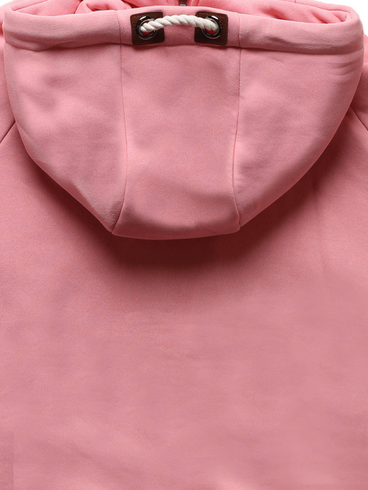 Różowa fantastyczna ciepła bluza z kapturem