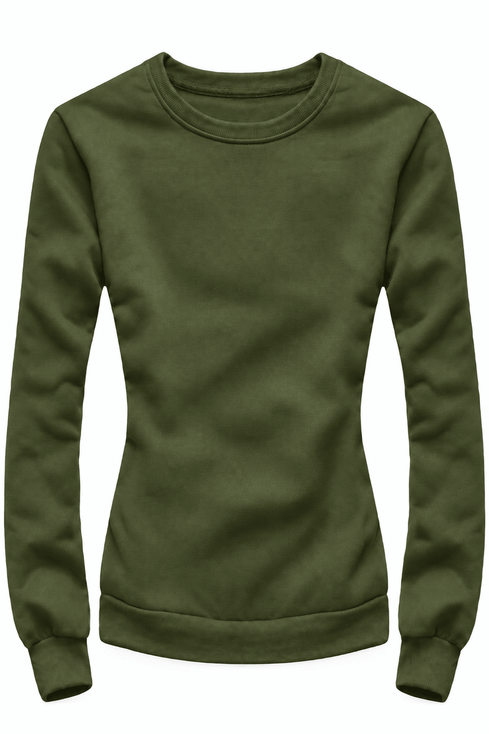 Oliwkowa casualowa damska bluza