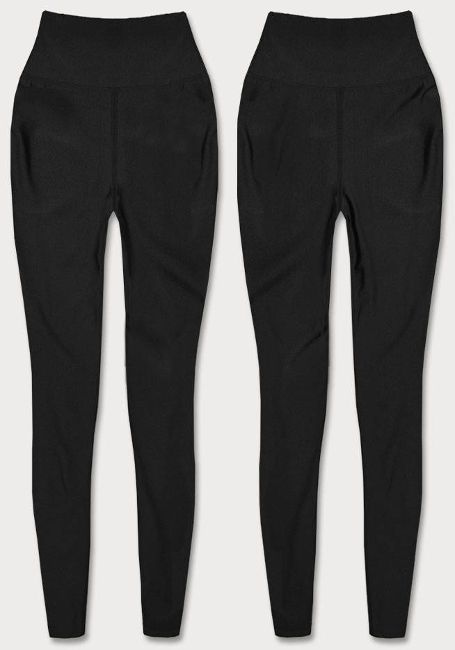 Czarne wyszczuplające legginsy fit
