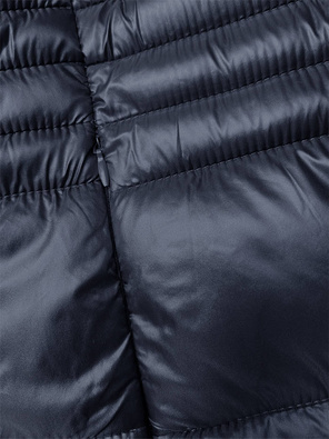 Granatowy długi płaszczyk kurtka zimowa z kapturem