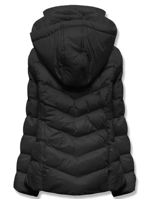 Czarna pikowana lekka damska kurtka stójka