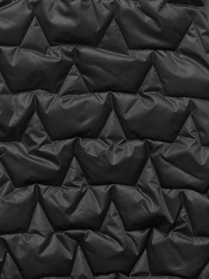 Czarny damski pikowany bezrękawnik ze stójką