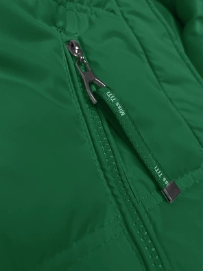 Zielona damska oversizowa kamizelka z kapturem