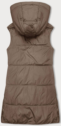 Beżowy fantastyczny pikowany bezrękawnik