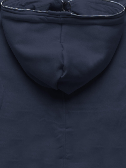 Granatowa unikalna damska długa bluza z kapturem