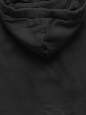 Czarna damska bluza z asymetrycznym suwakiem