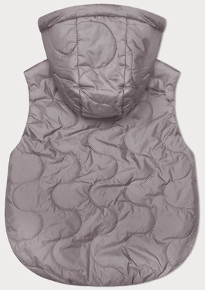 Cappuccino krótki bezrękawnik kamizelka z kapturem