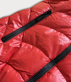 Czerwona kurtka zimowa damska