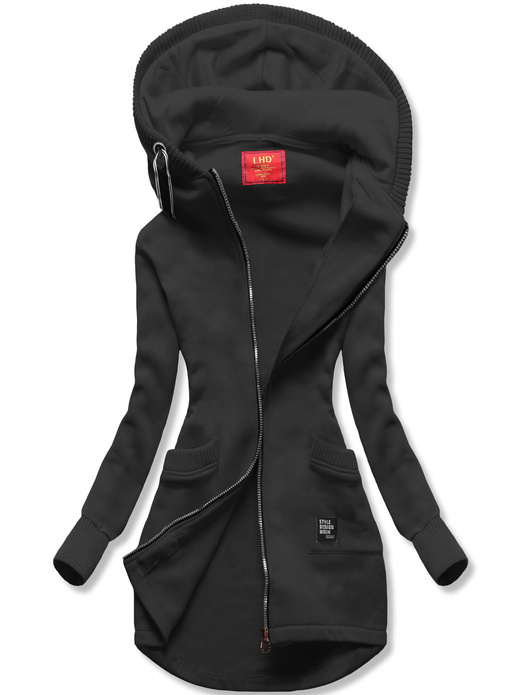 Czarna unikalna damska bluza z genialnym kapturem