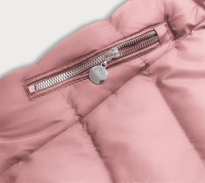 Różowa fantastyczna pikowana zimowa kurteczk