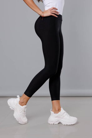 Czarne bawełniane wyszczuplające legginsy damskie