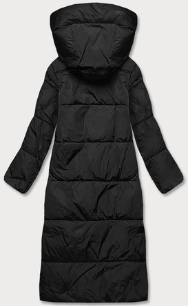 Czarna zimowa kurtka płaszczyk pikowana