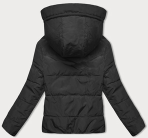 Czarno beżowa dwustronna kurtka z kapturem