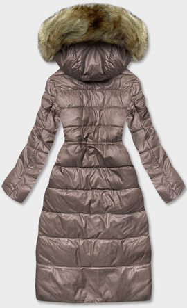 Cappucino cudowny pikowany zimowy płaszczyk