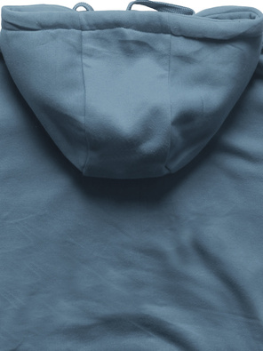 Szarobiebieska damska bluza dresowa z kapturem kangurka