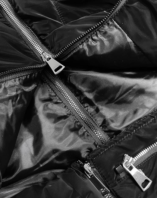 Czarna czaderska 3w1 zimowa kurtka damska trzy długości