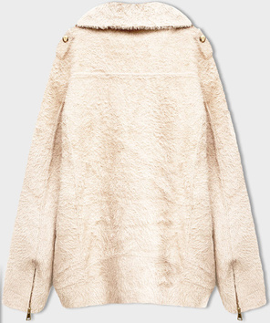 Ecru wełniana damska kurtka alpaka 