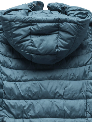 Morska damska pikowana przejściowa kurtka  dzianinowe ściągacze