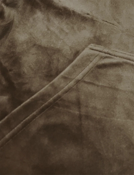 Umbra welurowy gładki dres damski z kapturem