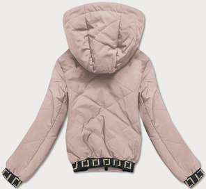 Jasnobeżowa bomberka z kapturem