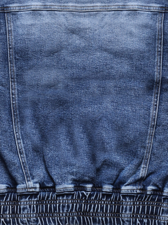 Niebieska top kurtka hit oversize jeansowa krótka
