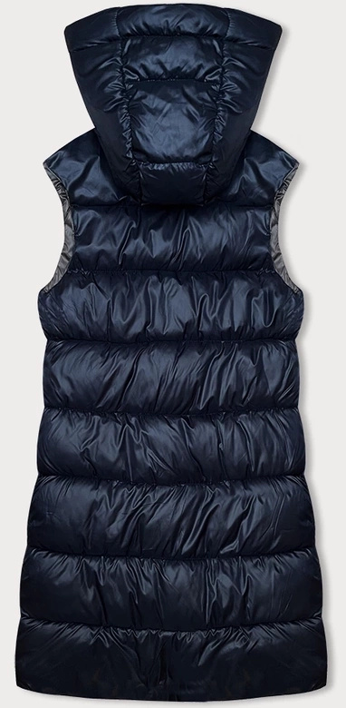 Granatowa damska pikowana kamizelka bezrękawnik