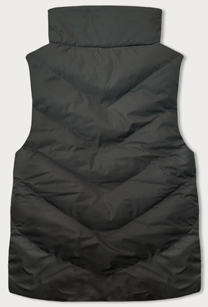 Khaki puchowy dwustronny bezrękawnika kamizelka ze stójką