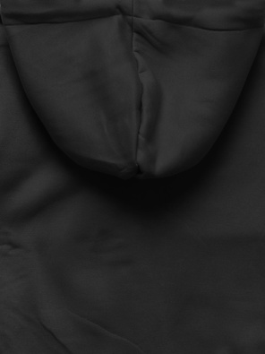 Czarna zapinana na suwak damska bluza z kwiecistym kapturem